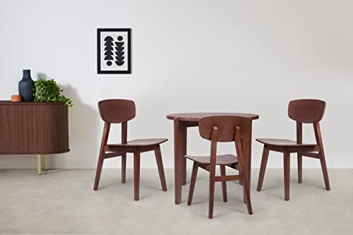VaLaVieチェア ダイニングチェア 天然木 イス 木目柄 幅47×奥行き55×高さ81cm ウォールナット [2]