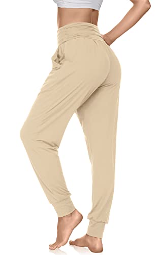 Image of UEU Women's Cozy Yoga Joggers Pants Loose Workout Sweatpants Comfy Lounge Pants with Pockets