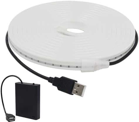 5V Tira LED [1m,Blanco 6000-6500K], Alimentación por USB/Alimenta...