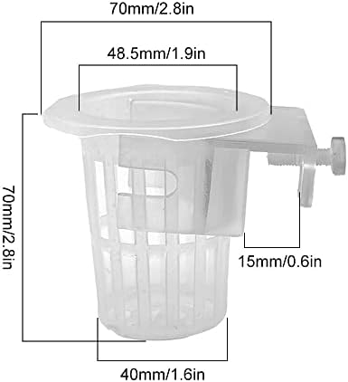 2pcs Hanging Aquarium Plant Holder,Aquarium Planter Cups with Hole for Aquarium Emersed Plants Decorations