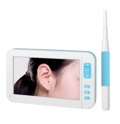QiudanTimes HD Camera Endoscope HD1080P Ear Cleaner Screen Otoscope Digital Endoscope 4.3 inch HD Screen Camera Digital Ear Monitor Earpick(4.3'-3.9mm)