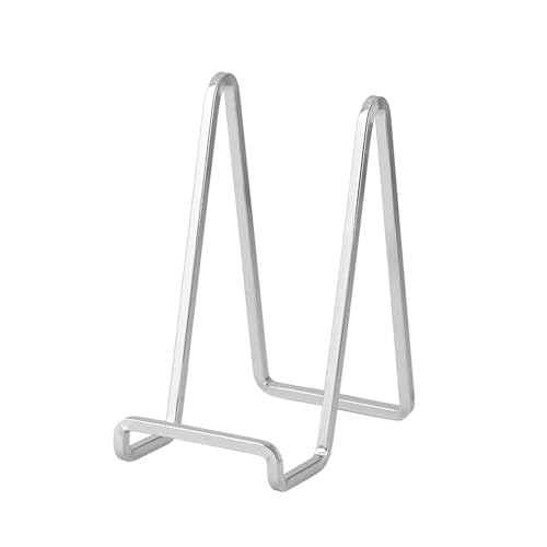 Support assiette 6 pouces en métal argenté pour présentoir de table - 2