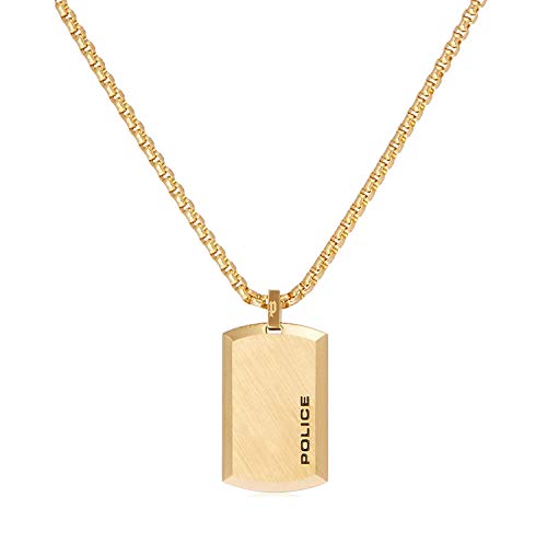 ポリス POLICE ネックレス メンズ ペンダント PURITY プレートペンダント スモール タグ ゴールド 25988PSG02 [並行輸入品]