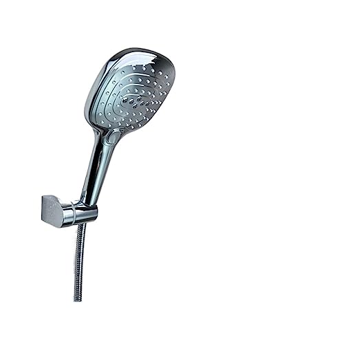 Pommeau de douche haute pression noir mat avec flexible de 1.5m