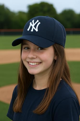 Gorra deportiva para niños New York ajustable azul miniatura 3