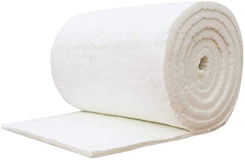 Manta de fibra de cerámica Manta de aguja de silicato de aluminio Manta de algodón con aislamiento ignífugo Para estufas de leña, chimeneas, caldera de agujas (B: 20mm) Cover