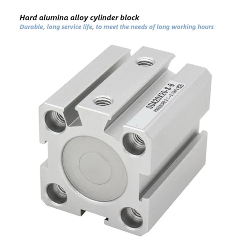 Cilindro neumático compacto SDA20-B de doble efecto con rosca macho de 20mm 5