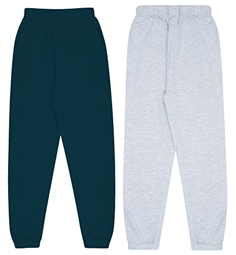 Image of KYDA KIDS Boy's Regular Fit Mid Rise 100% Cotton Track Pant - (Pack of 2)