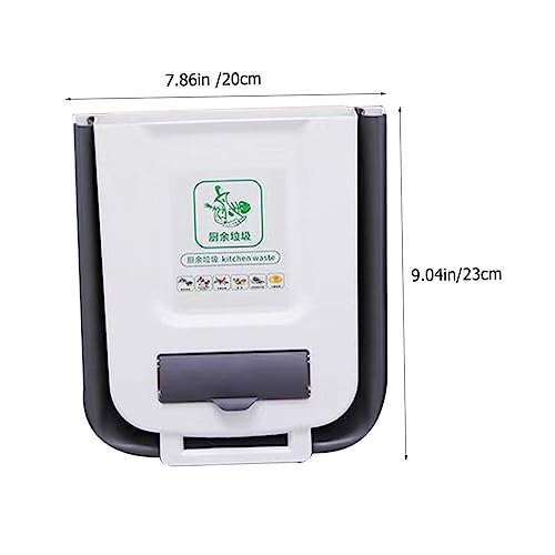 Caneca de basura plegable para cocina Happyyami gris miniatura 2