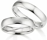 123traumringe 2x Trauringe/Eheringe Silber 925 in Juwelier-Qualität (Gravur/Ringmaßband/Etui/Nickelfrei)