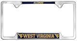 AMG Auto Emblems Officially Licensed Premium Shiny Chrome Metal License Plate Frame - Second Generation - Alumni Version (West Virginia)