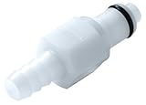Colder PMCD2204 Acetal Tube Fitting, Insert, Shutoff, In-Line, 1/8