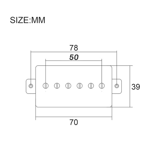 Micro guitare électrique P90 simple bobinage taille 50mm haute précision