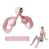 Beckenboden Trainingsgerät für Frauen - Anti-Rutsch & 360° Rotation Beckenboden Übungsgerät, Oberschenkeltrainer Set mit Widerstandsgummi, Beckenbodentrainer, Sportgeräte Zuhause für Beinstärkung