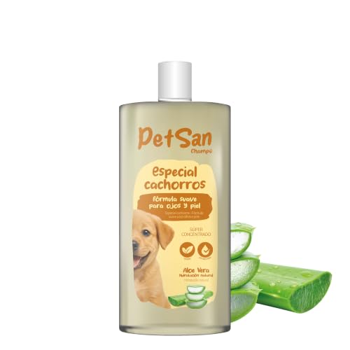 PetSan Champú Especial para Cachorros con Aloe Vera, pH Neutro, Protege y Regenera, con Fragancia a Coco, 750ml