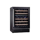46 BottleCapacity Dual Zone Built in Wine Cooler - Black