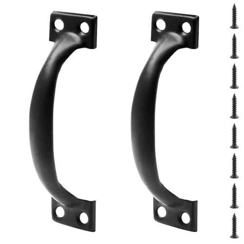Jiozermi 2 Pcs 5" Rustic Gate Handle with Screw, Black