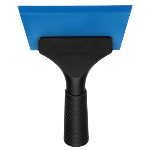 Image of uxcell 5 Inch Shower Squeegee for Glass Doors, All-Purpose Bath Squeegee with Handle for Bathroom Window Mirror Car Glass, Blue