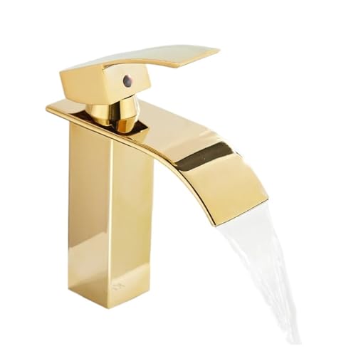 Grifo de lavabo de cascada para baño mezclador de fregadero cromado alto monomando frío y caliente 3