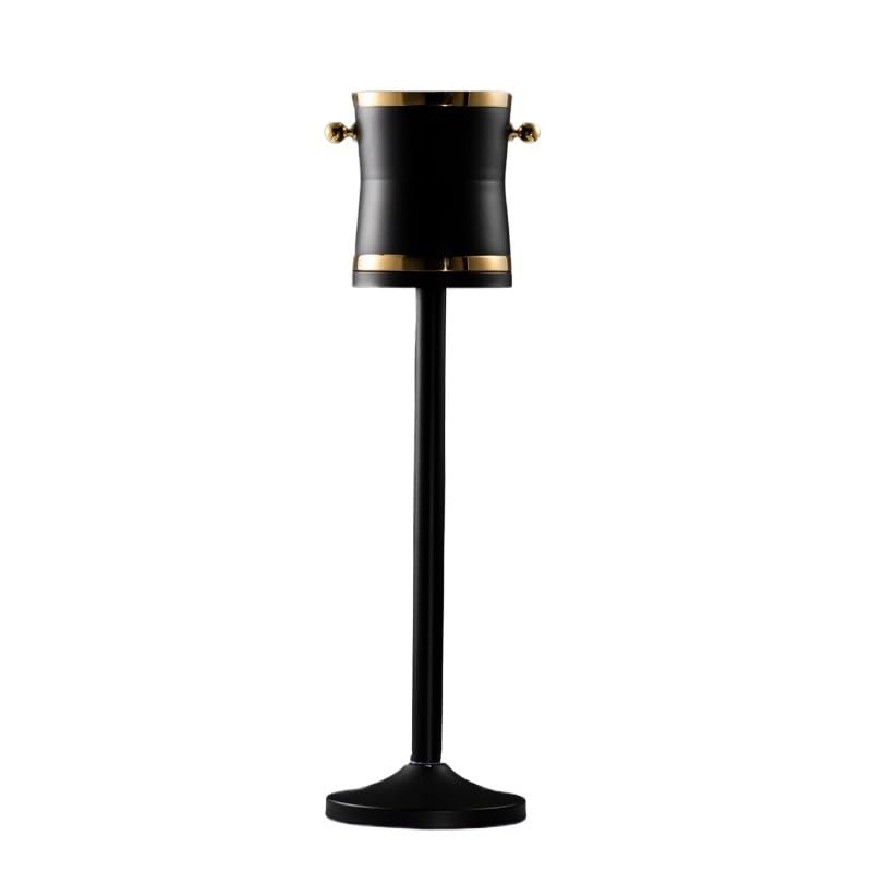 Cubitera de acero inoxidable de alta calidad con soporte elegante para bar y bodas