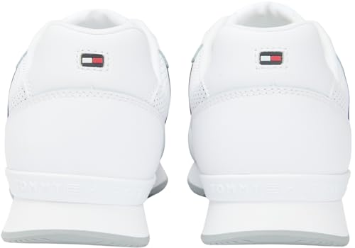 Tommy Hilfiger Runner Icon Fm0fm05740 Chaussures Basses en Cuir pour Homme, White, 41 EU