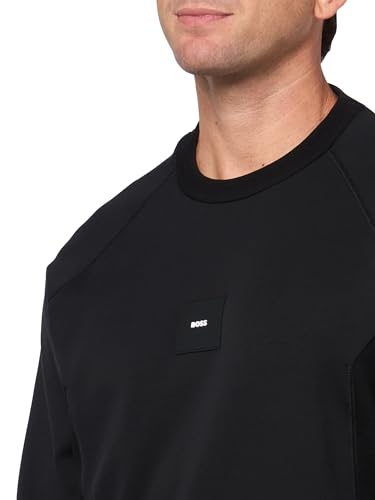 BOSS Men's Badge Logo Cotton Blend Sweatshirt3