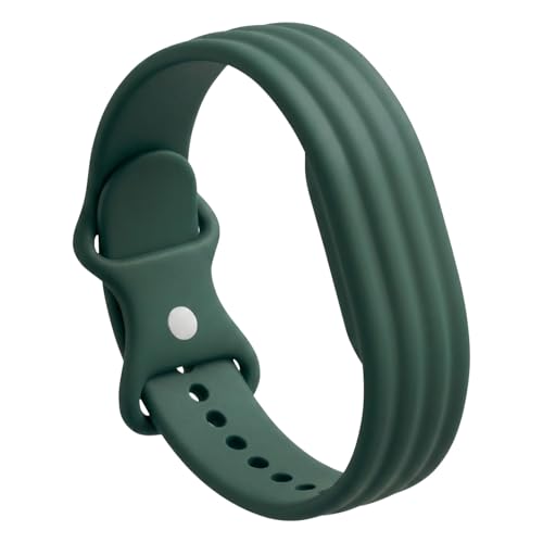 [SHIKELANG] �����o���h Google Fitbit Air �Ή� �����x���g �ւ��x���g �V���R���� �X�|�[�c�o���h �ւ��X�g���b�v �_�炩�� �y�� ���K ��t�ȒP �������� �ʋC�� �h���� �ϋv�� �j�����p (�O���[��)