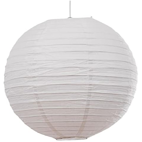 Loxton Lighting - Regular Wire Chinese Hanging 12 inch Diameter Paper Lanterns - White Cover