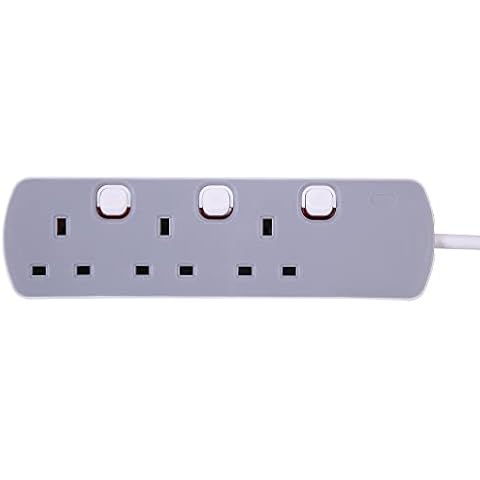 PRO ELEC PELB1761 3 Gang Extension Lead Individually Switched, 1m Cover
