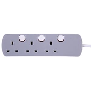 PRO ELEC PELB1761 3 Gang Extension Lead Individually Switched, 1m