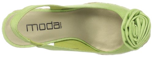 Image of Moda Spana Women's Hide Slingback Espadrille,Lime Cotton Voile,13 M US