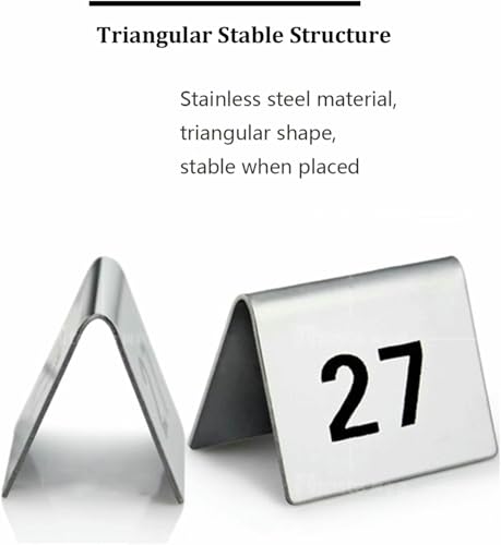 Números de mesa apilables que evitan pérdidas de tiempo en sala 5
