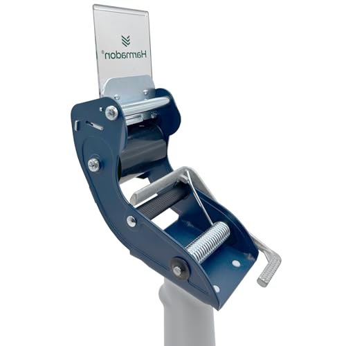 Harmadon RTS-82891 Paketbandabroller für 2 Packband – Klebebandabroller 48–50 mm mit PUSH FLAP Sicherheitssystem, ergonomisch, leicht, leise, ideal für Packing Tape, Lager und Versand