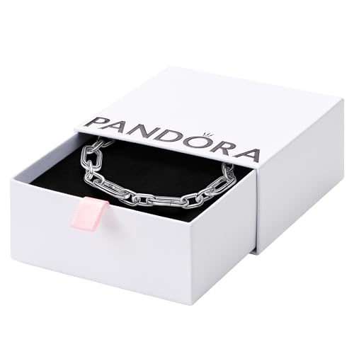 PANDORA ME Pulsera de plata de ley con 5 eslabones abatibles, 2