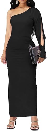 Image of SxClub Formal Dress for Women Cocktail Sexy Bodycon Sleeveless Evening Party Floor Length Long Prom Dresses
