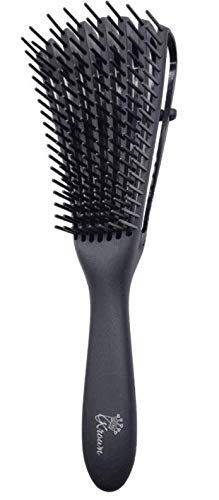 KKrown Detangling Brush for Natural Thick Curly, Kinky, Afro, Long Wet/Dry Hair (1- Black Detangler Brush)