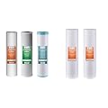iSpring F3WGB32BM 4.5” x 20” 3-Stage Whole House Water Filter Set Replacement & 5-Micron 20” x 4.5” Whole House Water Filter Cartridges, High Capacity Sediment Filter