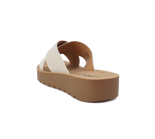 Image of Soda LUCY ~ Women Open Toe Flatform Platform Crisscross Band Upper Fashion Slide Sandals