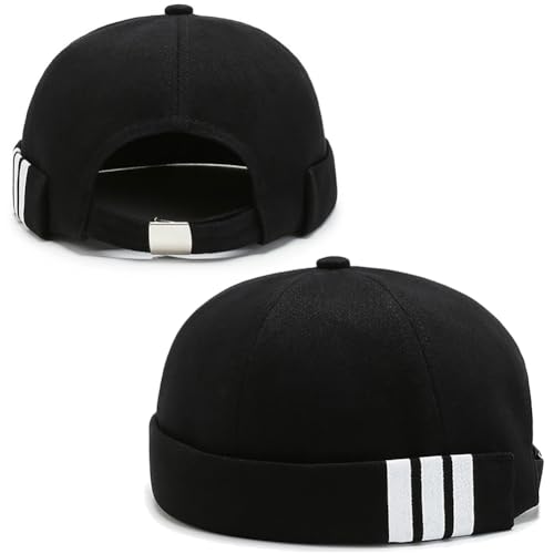 Image of Dome Brimless Hats for Women Men Beanie Docker Cap Sailor Skull Cap