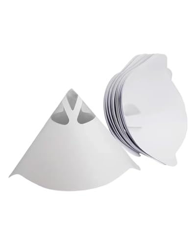 WGCHAIE 50 PCS Coladores de Pintura Filtros de Pintura, Coladores de Papel para Pistola de Pintura Desechable, Filtros Papel Cónicos Nailon, Blanco