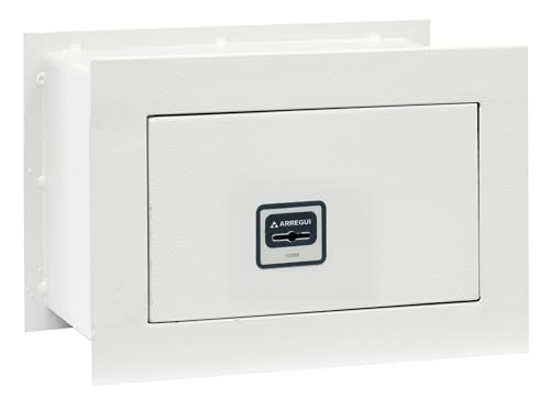 ARREGUI Ideal 5 271300 Caja Fuerte de Empotrar a Pared con Cerradura de Llave | Caja de Seguridad para Casa y Hogar | Fácil de Usar | 18 x 26 x 15 cm | 4 L