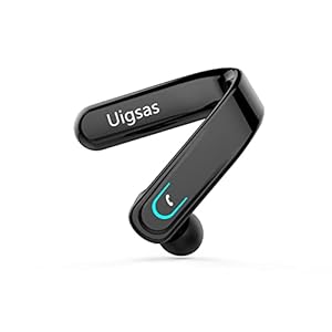Uigsas Bluetooth Headset, Wireless Bluetooth Earpiece Handsfree Earphones with Microphone Headset 15hrs Working for…