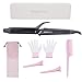 Curling Iron 1.25 Inch Ceramic Tourmaline Coating Curling Wand Instant Heat up to 470°F with Anti-Scald Insulated Wand Tip (Include Heat Glove)