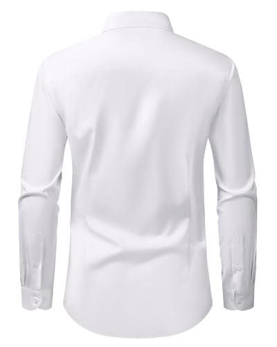 Alimens & Gentle Men's Dress Shirts Transitional Weather Long Sleeve Stretch Wrinkle-Free Button Down Top2