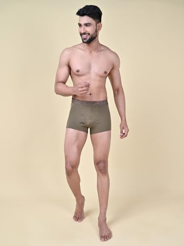 Image of Rupa Colors Solid Trunk for Men, Cotton Blend, Outer Elastic, Regular Fit, Pack of 1