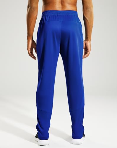 Image of MIER Mens Ankle Zip Sweatpants, Soccer Warm-up Track Pants with Pockets