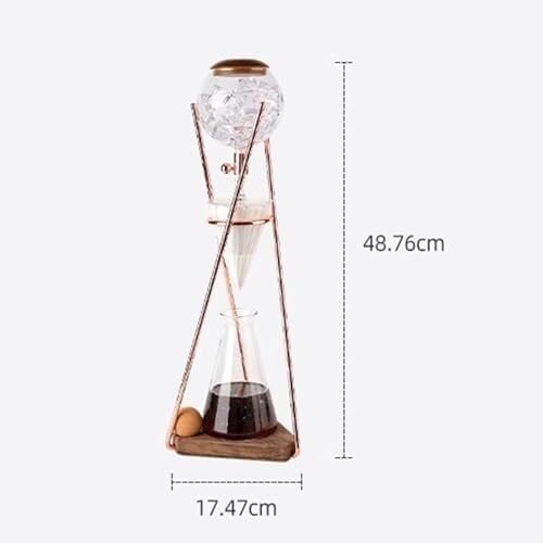 Cold Brew Coffee Maker,Iced Coffee Drip Tower with Adjustable Water Flow Valve Metal Rack for Home Café Brewing