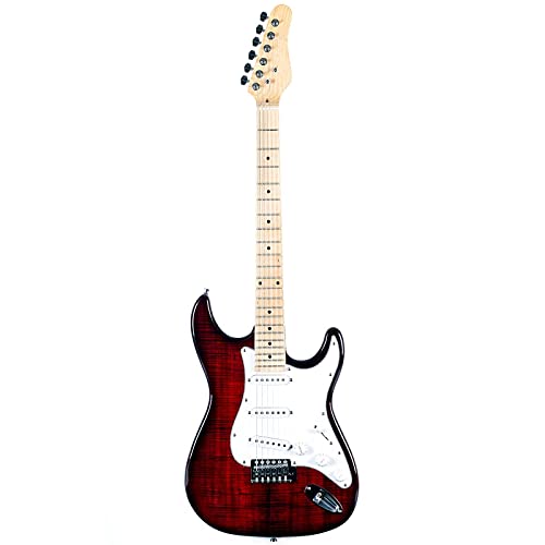 KEPOHK Grote Guitare électrique Classic Custom Chrome Hardware Gigbag (RED) red - Les Beatles, Paul McCartney, John Lennon, RIngo Starr, George Harrison KEPOHK Grote Guitare électrique Classic Custom Chrome Hardware Gigbag (RED) red