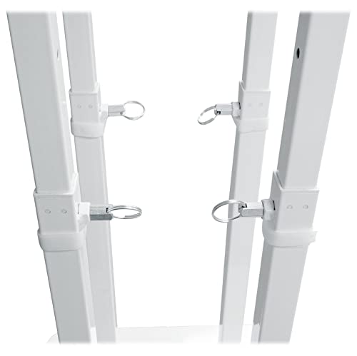 Rockville RTP-GO Portable Collapsible DJ Totem Stand, 132 lbs Capacity, Adjustable 39-70in Height, Black/White Scrims, Travel Bag, Cable Management, for Mobile DJs and Event Lighting, 2-Piece