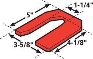 Specialty Products Company 36061 1/16" Caster Shim for Prevost, (Pack of 6)